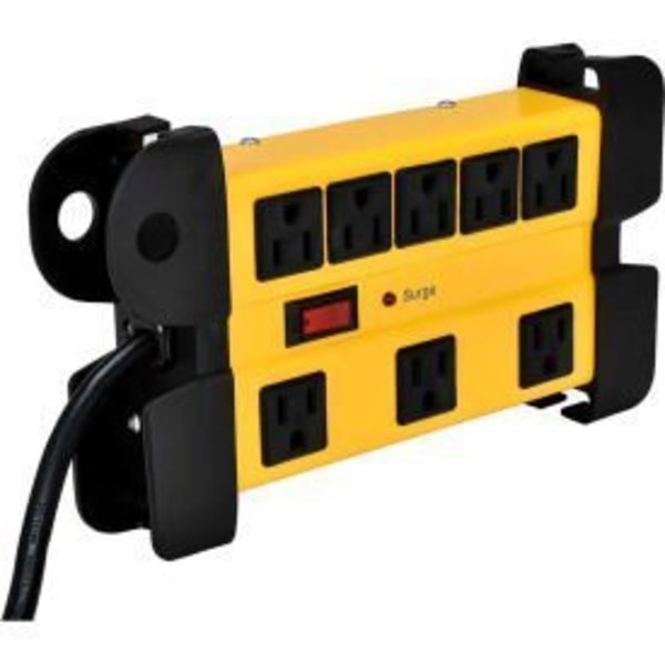 Global Equipment Global Industrial„¢ Safety Surge Protected Power Strip, 8 Outlets, 15A, 1200 Joules, 6' Cord FL-210S3